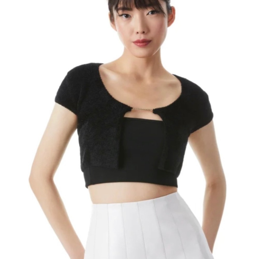 Alice + Olivia Rina Cropped Pullover Cardigan XS